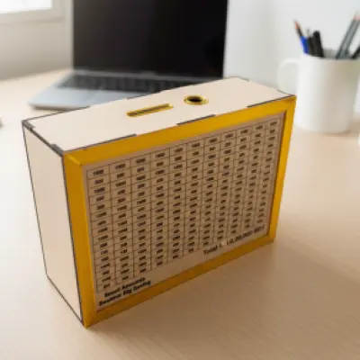 Wooden saving box secondary